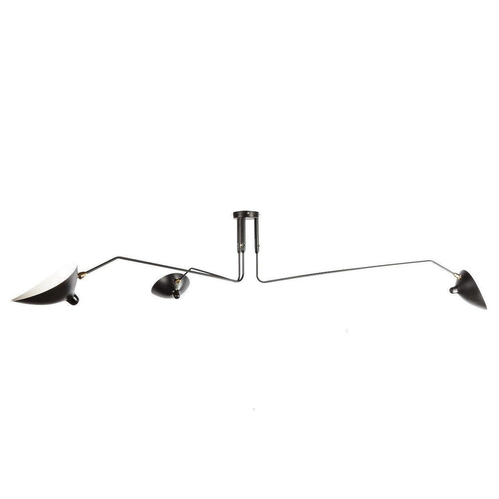 Elegant multi-arm adjustable ceiling light, metal fixture for modern home lighting.
