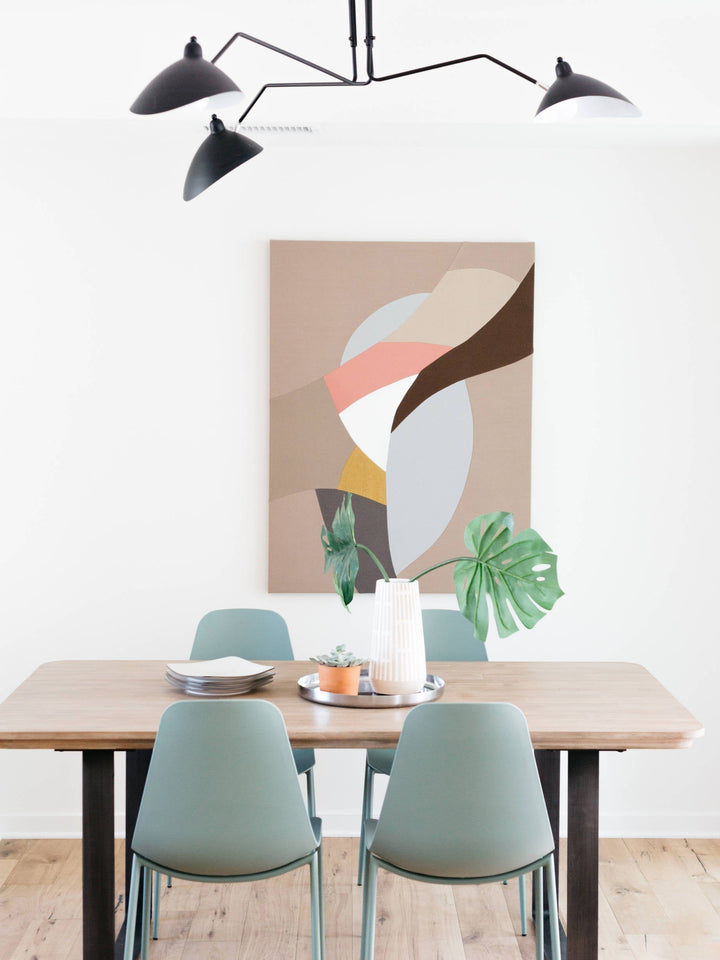 Sleek adjustable multi-arm ceiling fixture, metal design for minimalist homes.