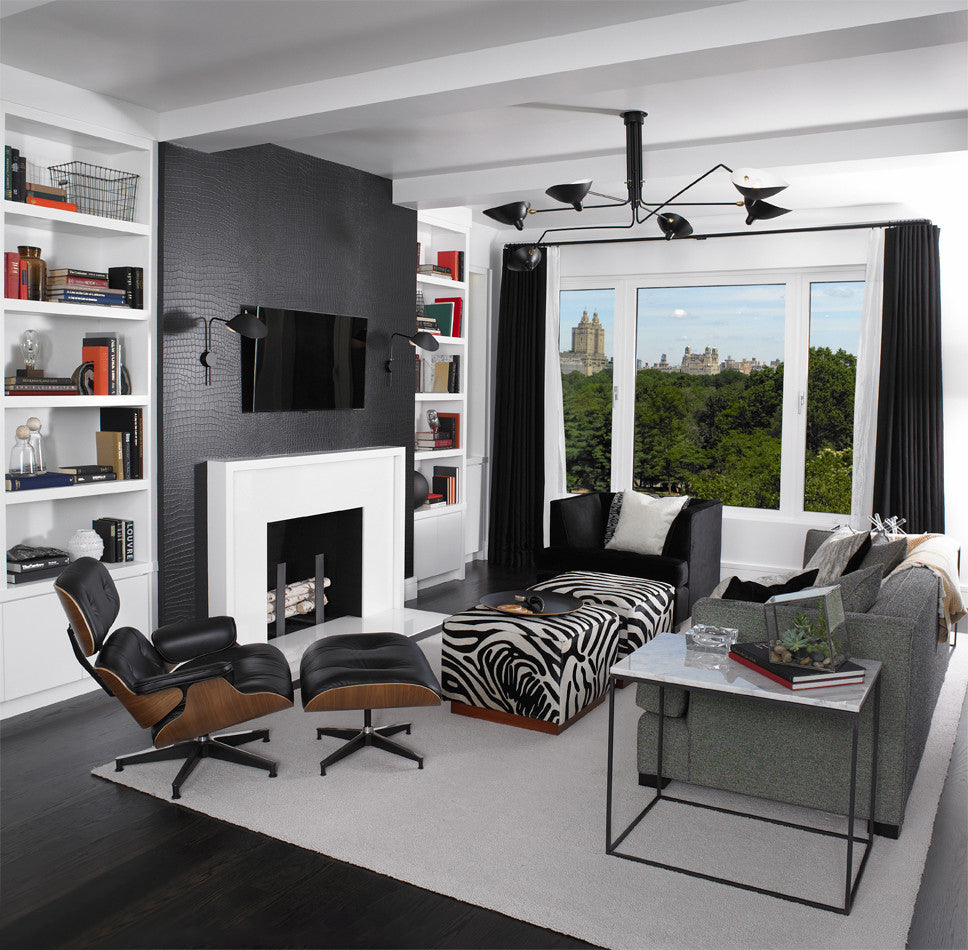 Contemporary adjustable multi-arm ceiling light, metal for modern bedroom.
