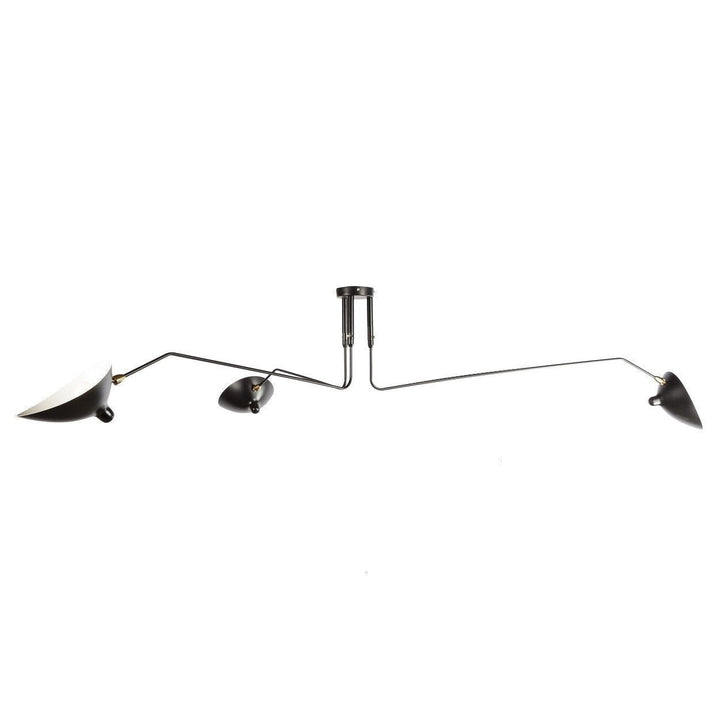 Stylish multi-arm adjustable ceiling light, sleek metal for modern bedroom.