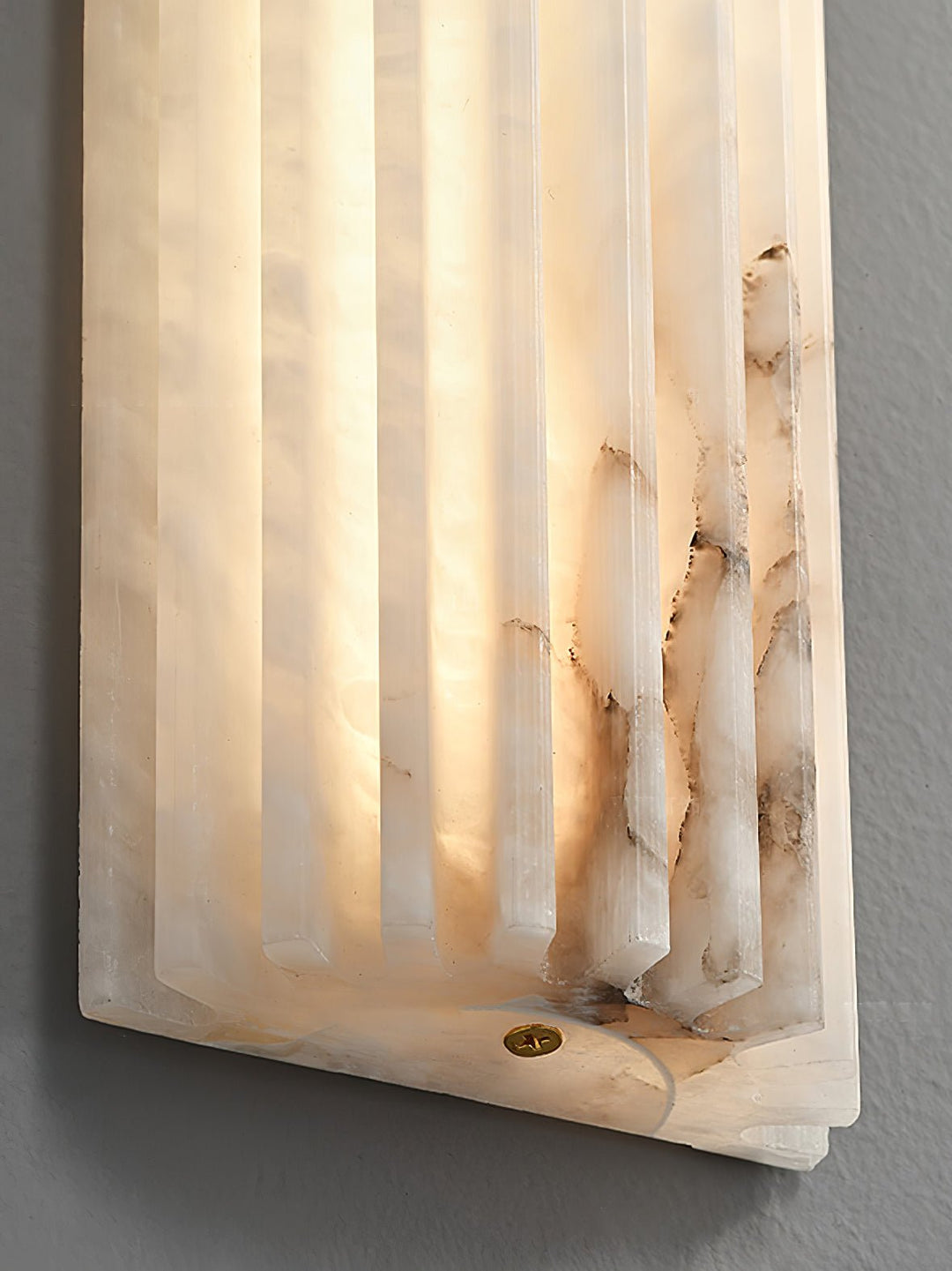 Elegant alabaster LED light fixture, suitable for modern and classic interiors.