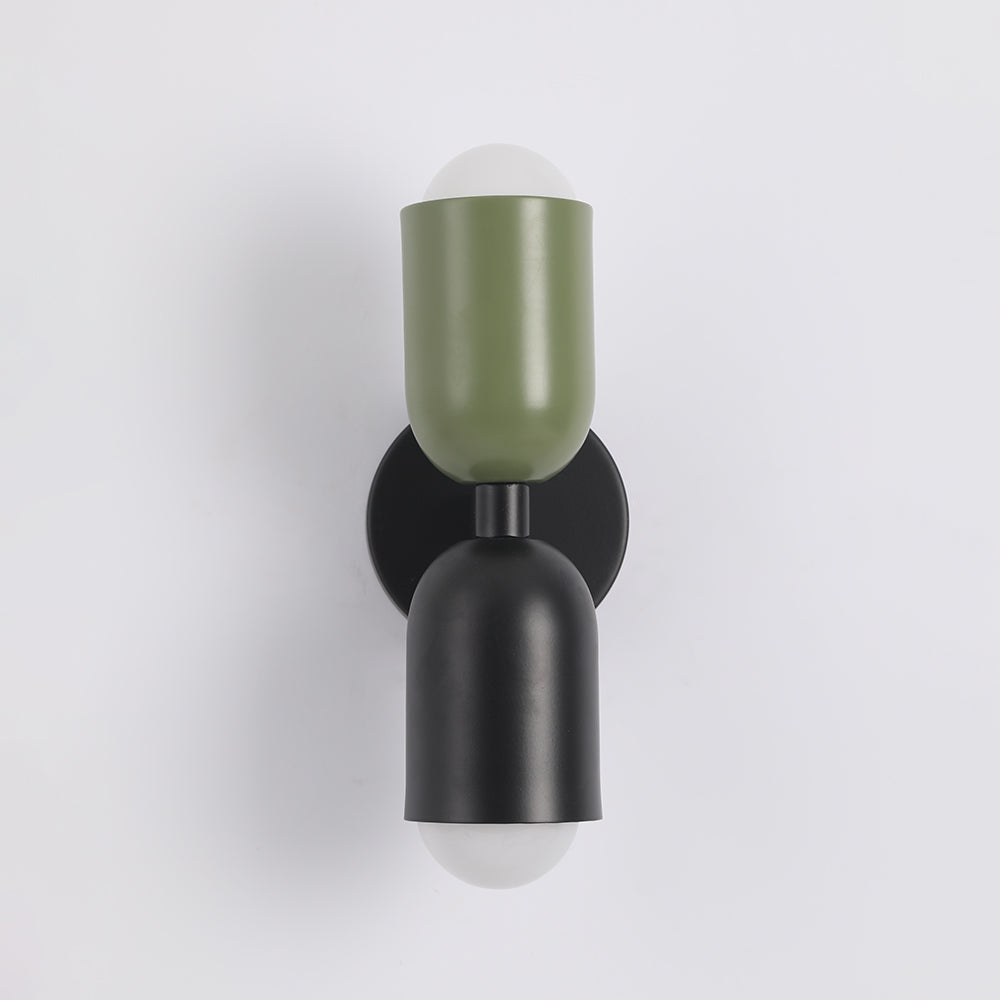 Brushed aluminum LED wall sconce, cylindrical, for a clean minimalist look.