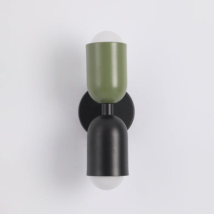 Brushed aluminum LED wall sconce, cylindrical, for a clean minimalist look.