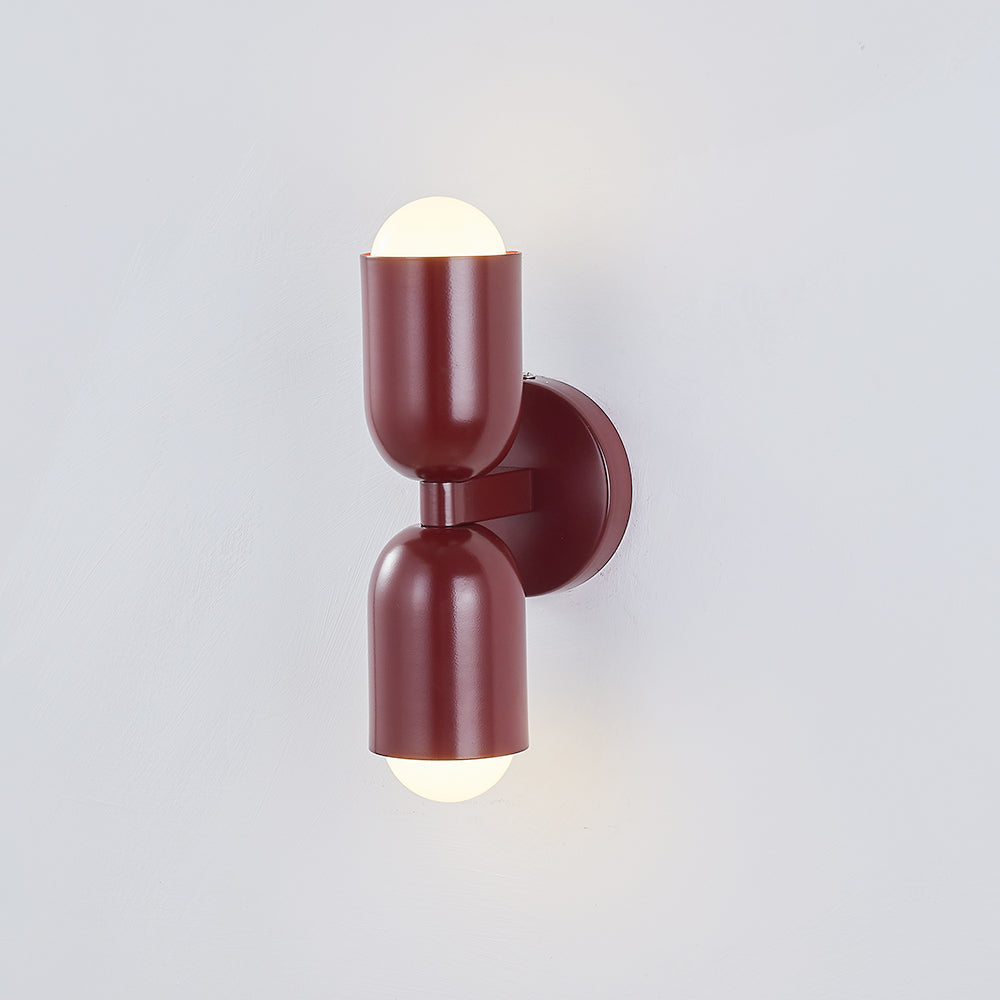 Smooth white LED cylinder wall light, soft ambient glow, modern decor.