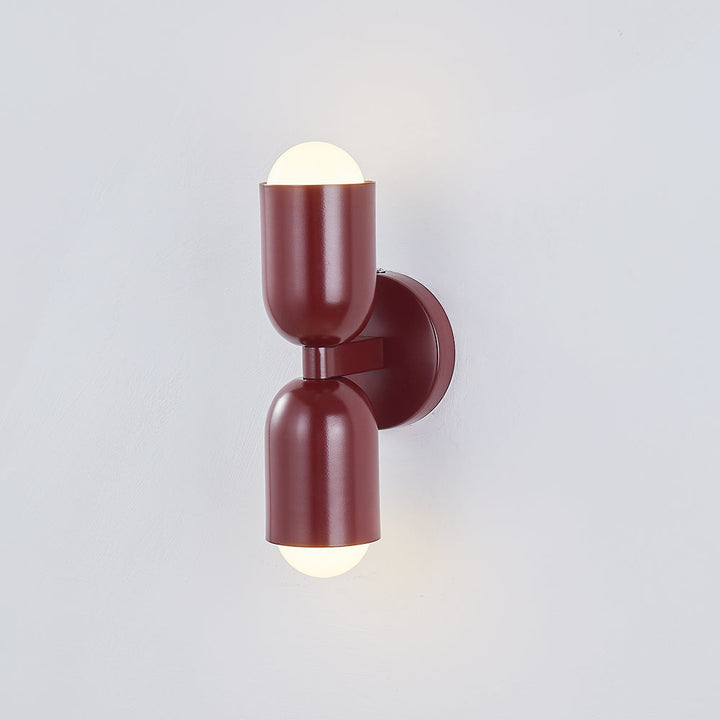 Smooth white LED cylinder wall light, soft ambient glow, modern decor.