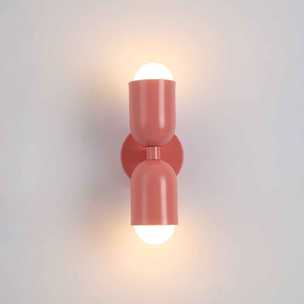Modern brushed nickel LED cylinder accent light, durable metal construction.