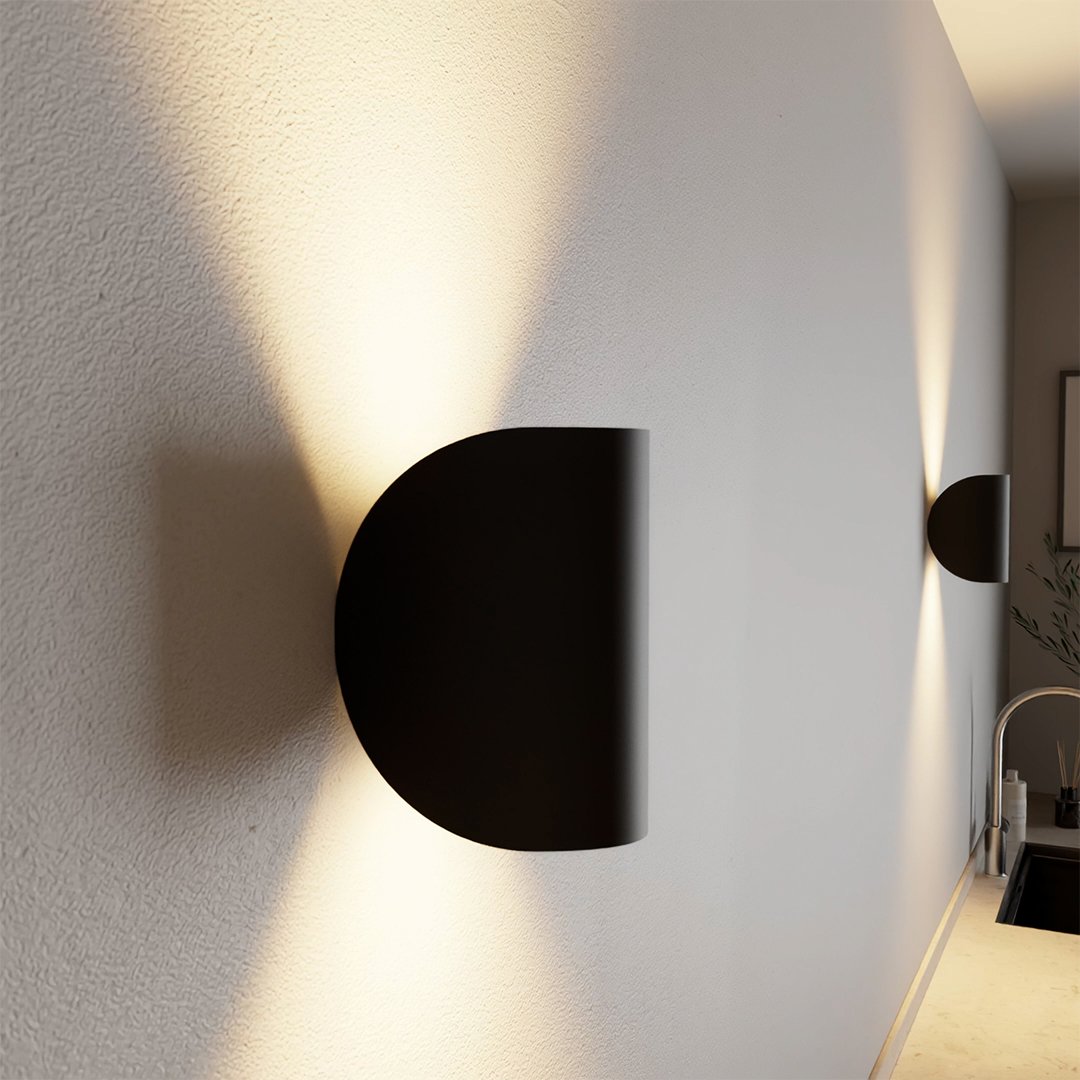 Energy-efficient LED wall sconce, offering distinctive up down illumination for any space.