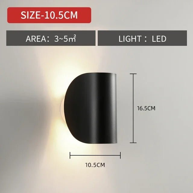 Stylish LED up down wall light fixture, designed for modern indoor and outdoor aesthetics.