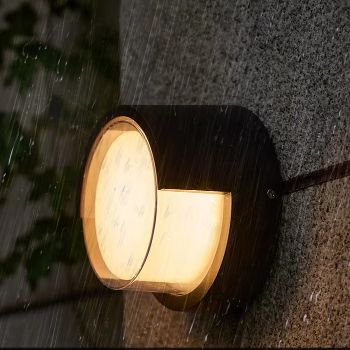 Modern black outdoor LED wall lamp with motion sensor for enhanced home security.