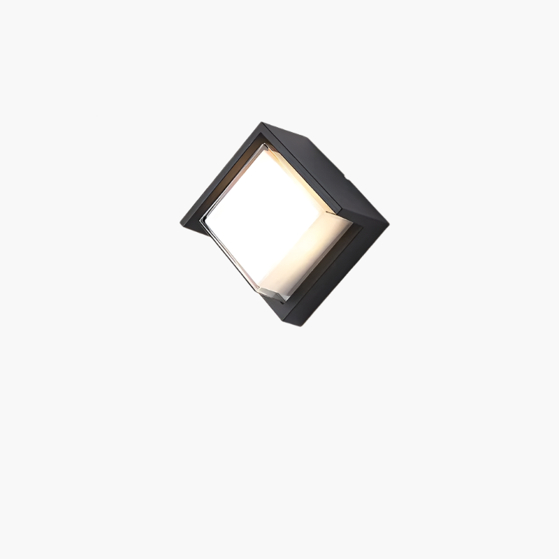 Motion sensor LED outdoor wall lamp for superior home security. Waterproof, contemporary exterior lighting.