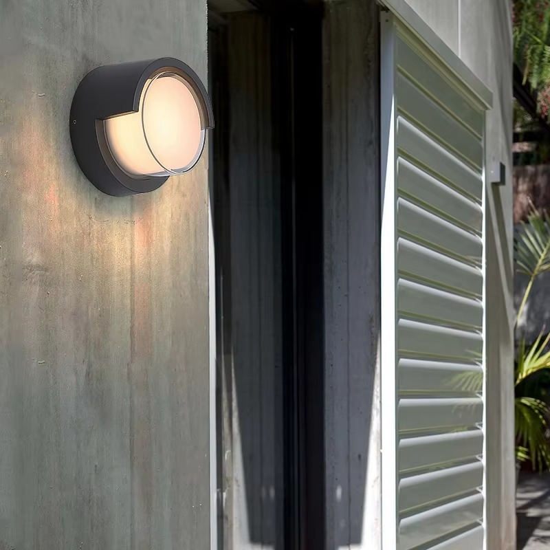 Garden security lighting: Waterproof LED outdoor wall lamp with motion sensor for patios & entrances.