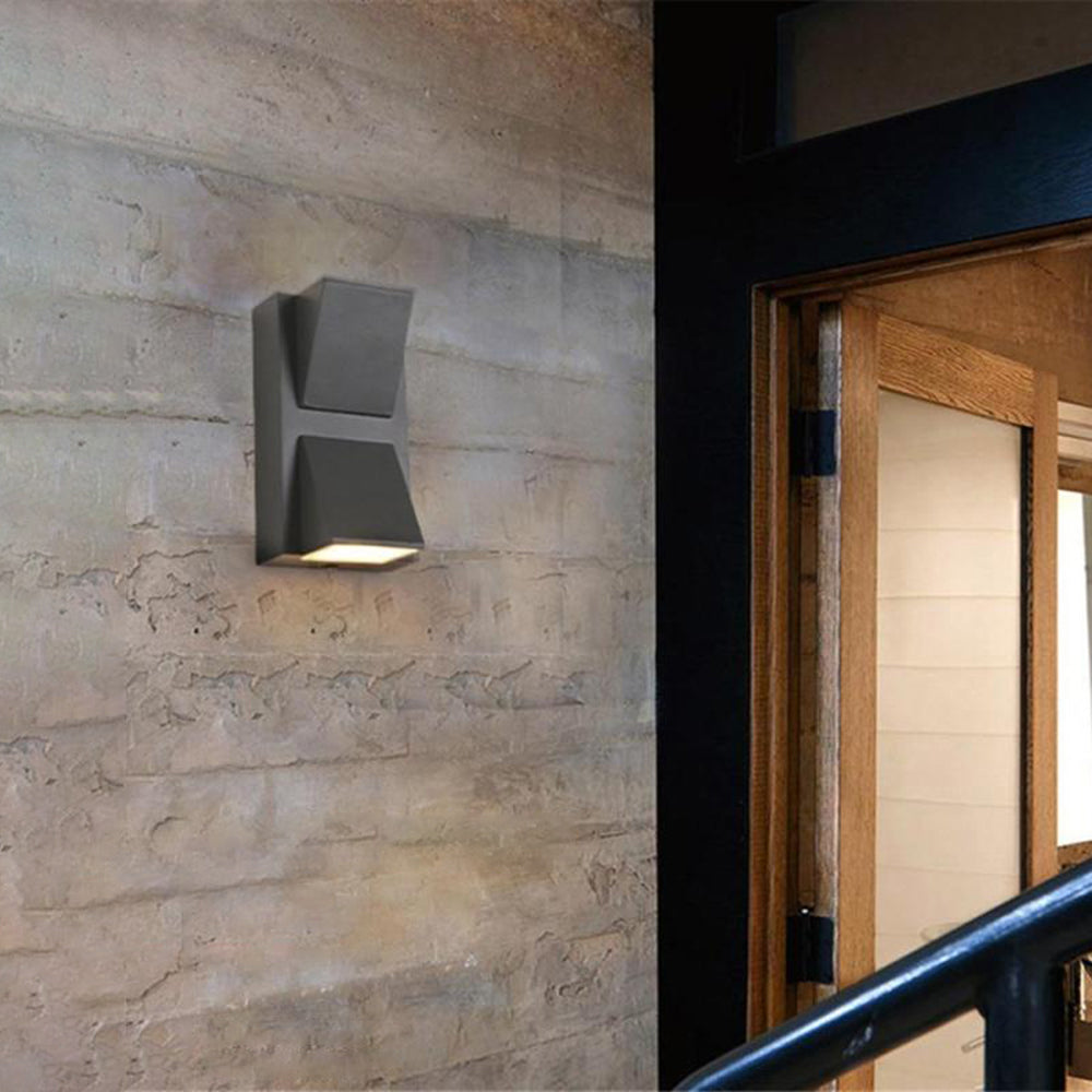 Sleek black exterior wall light, modern and durable, suitable for all outdoor spaces.
