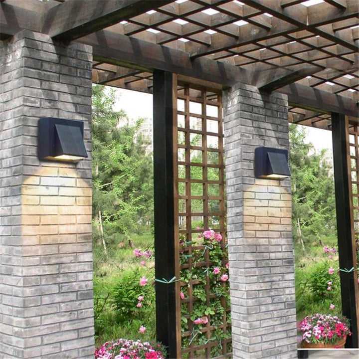 Weather-resistant outdoor wall light for gardens, modern LED design, perfect for home decor.