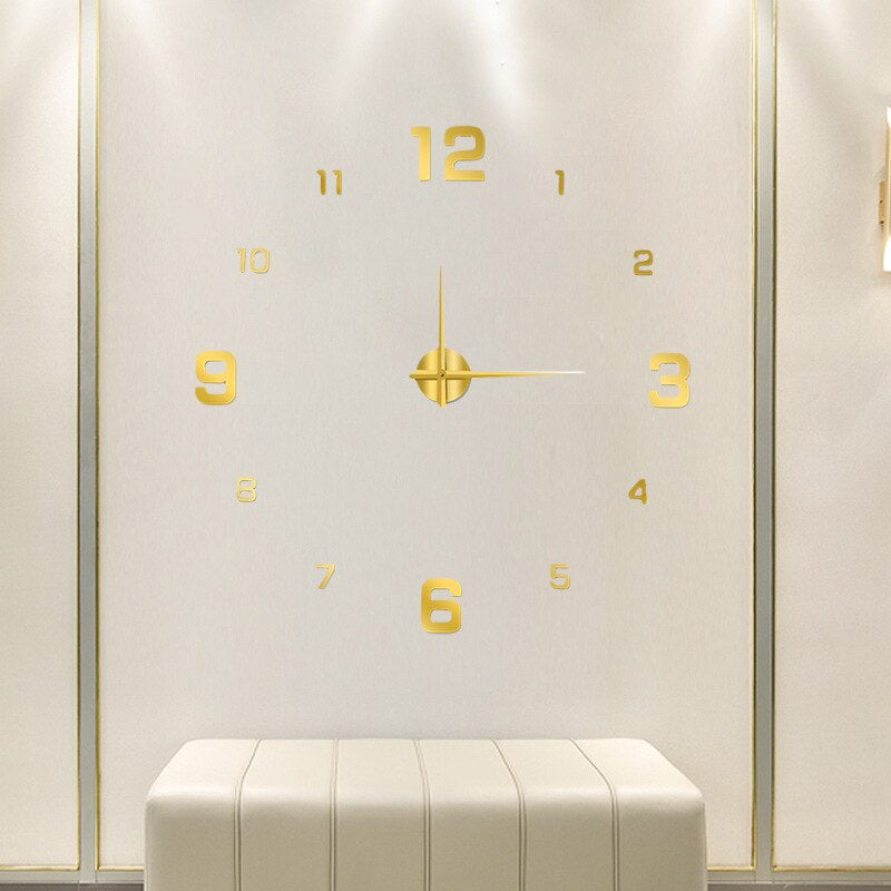 Stylish modern black statement clock with accurate quartz movement for office or home.