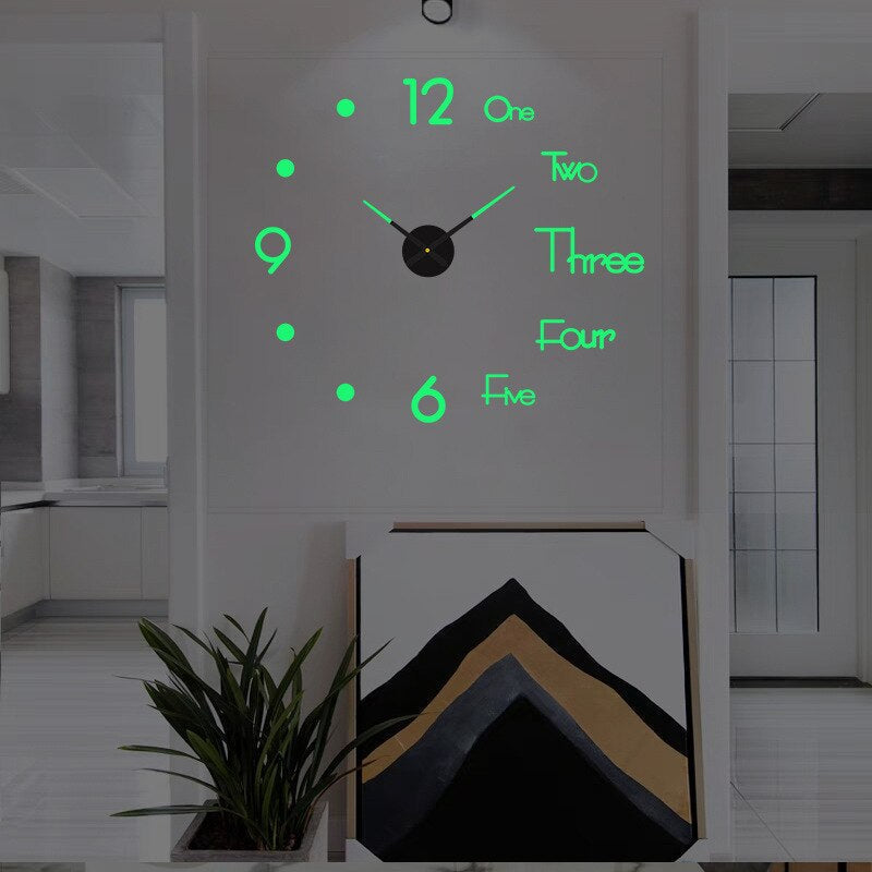 Minimalist black quartz wall clock, a modern decorative piece for stylish interiors.
