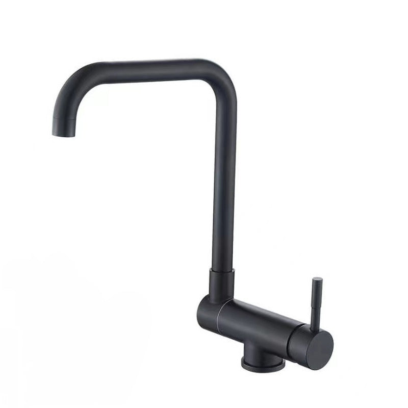 High-quality ceramic valve kitchen faucet, single handle, 360° swivel, brushed nickel for durability.