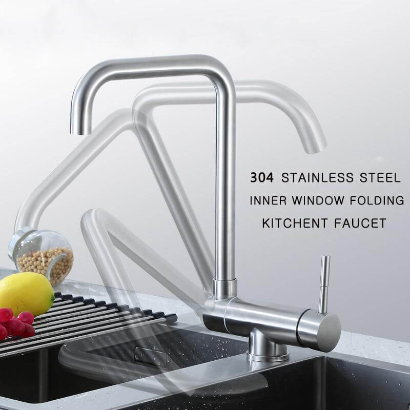 Sleek black kitchen faucet, 360° swivel spout & single handle, perfect for modern sink upgrades.