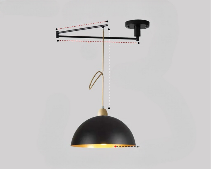 Accentuate your space with this modern ceiling light, adjustable arms for dynamic, contemporary lighting.