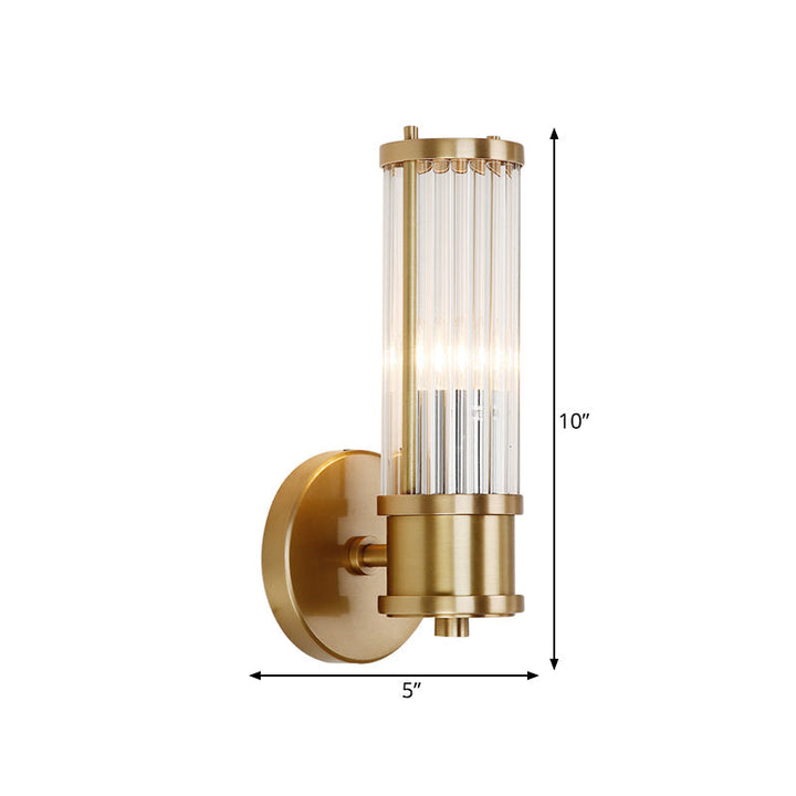 Sleek 2-light crystal and gold wall sconce, LED compatible, adds a sophisticated touch.
