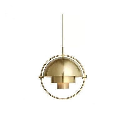 Modern Danish pendant lamp illuminating a chic dining room, enhancing home decor with LED light.