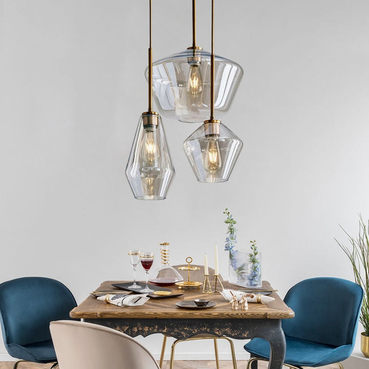 Exquisite modern diamond glass ceiling light, ultimate home decor.