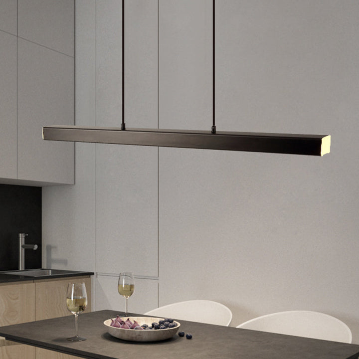 Designer LED pendant light, contemporary and adjustable for perfect ambiance in offices.