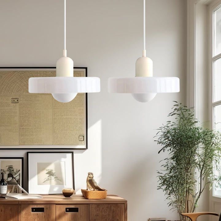 Elegant dual-tone double pendant light, modern lighting for living room.