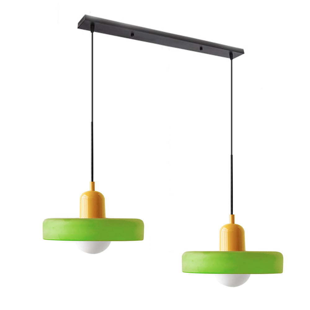 Elegant modern double glass pendant light, perfect for any contemporary space.
