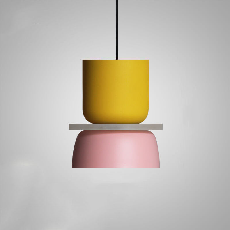 Nordic style modern dual-tone dome pendant light. Elegant ceiling lamp for any contemporary home.