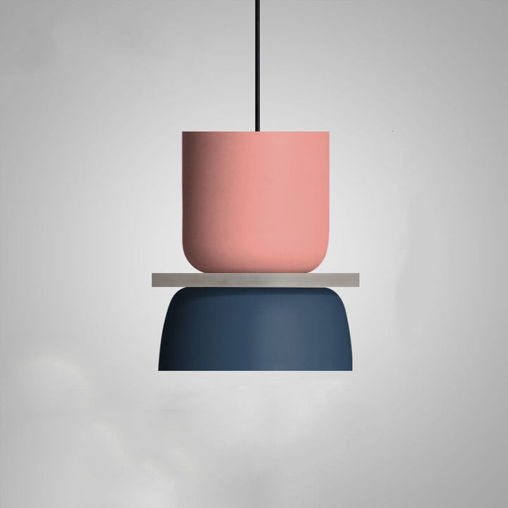 Unique dual-tone Nordic dome pendant light design. Modern ceiling lamp for contemporary appeal.