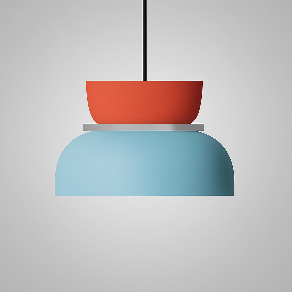 Modern dual-tone Nordic dome pendant light. A contemporary ceiling lamp enhancing any home decor.