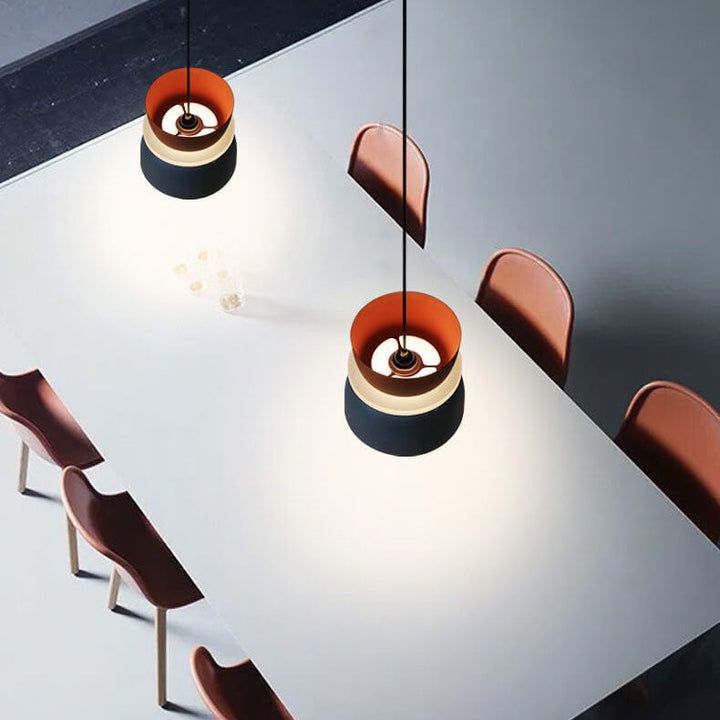 Energy-efficient LED modern dual-tone dome pendant light. Nordic style ceiling lamp for home.