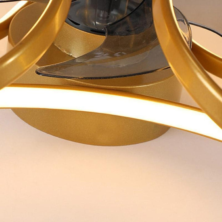 Innovative flower LED fan for ceilings, remote controlled for seamless integration into smart homes.