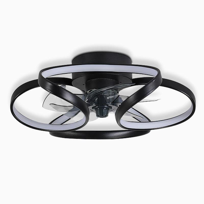 Remote-controlled flower ceiling fan with bright LED light, enhancing home lighting & airflow.