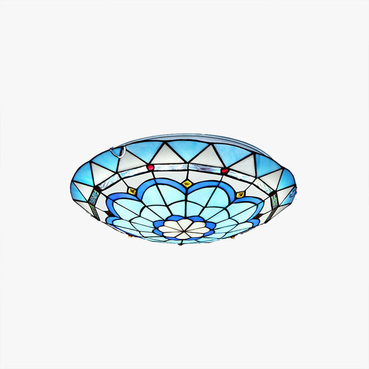 Modern flush mount ceiling light, sleek artistic fixture for stylish living room decor.
