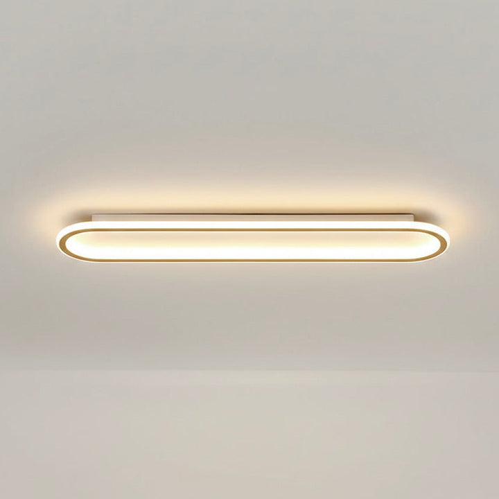 Ambient geometric LED ceiling light, dimmable, modern fixture for soft contemporary lighting.