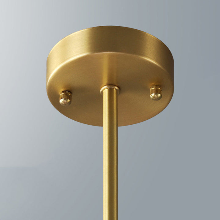 Gold finish multi-light globe pendant, modern elegant chandelier perfect for an entryway.