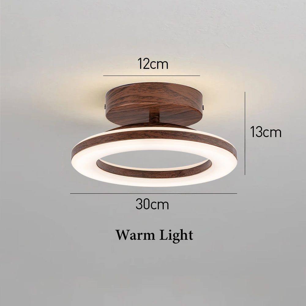 Modern energy-efficient LED disc ceiling light, sleek design for bedroom or hall.