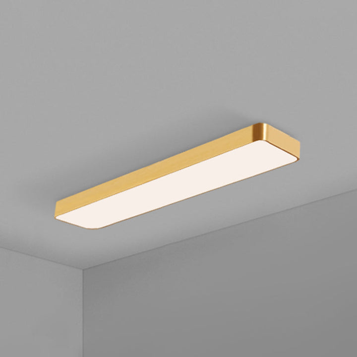 High-quality gold rectangular LED recessed lighting, delivering contemporary style to any room.