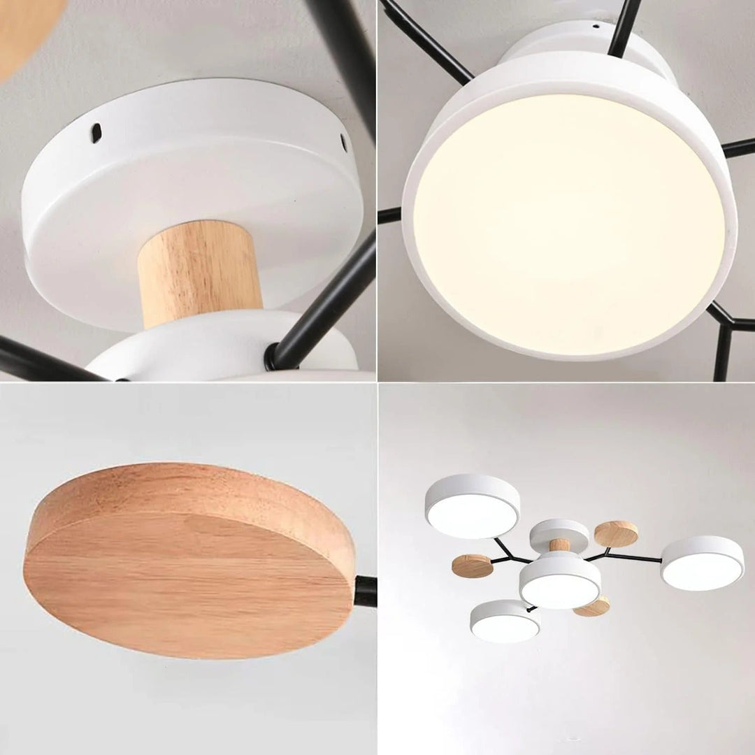 Energy-saving semi-flush halo LED ceiling light for sustainable homes.