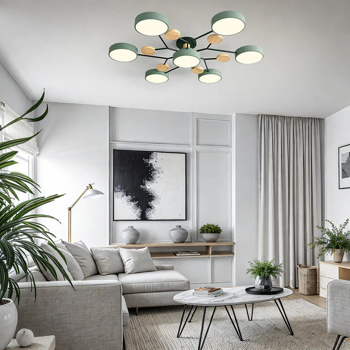 Contemporary halo LED ceiling light, perfect for bright kitchen lighting.