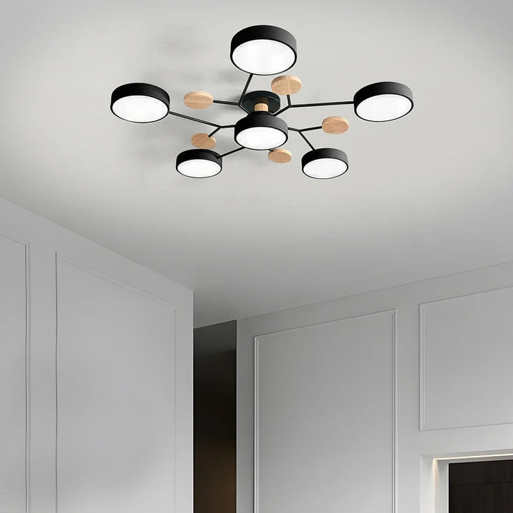 mvb26 modern semi-flush halo LED light, perfect for ambient lighting.