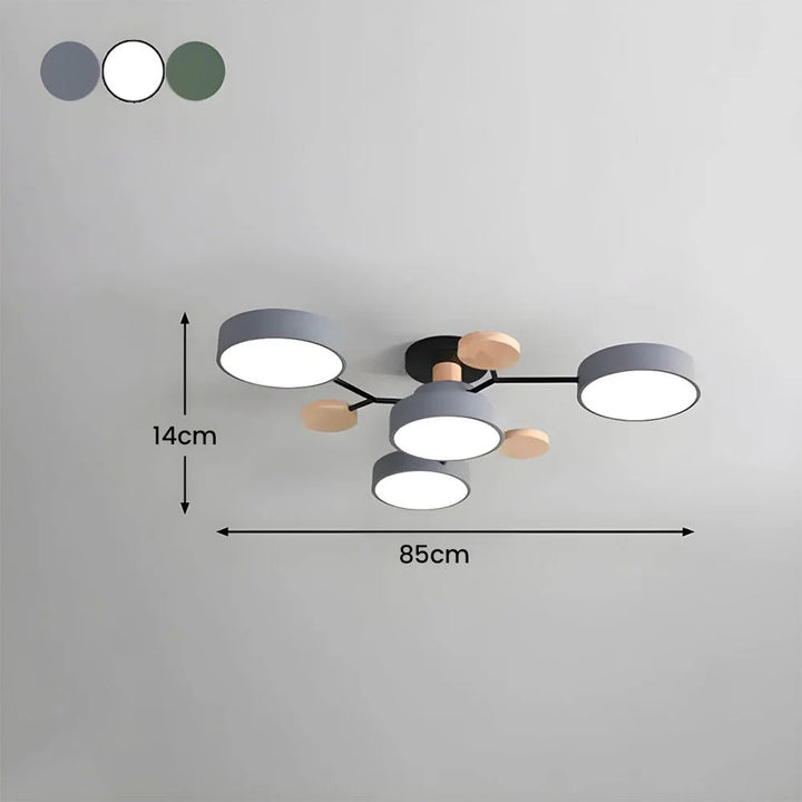 Energy-efficient halo LED ceiling light, providing modern ambient illumination.