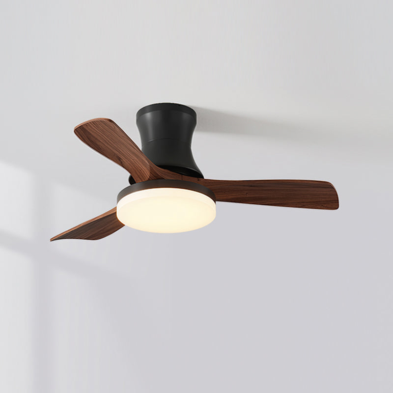 Stylish integrated LED fan light, contemporary, flush mount installation.