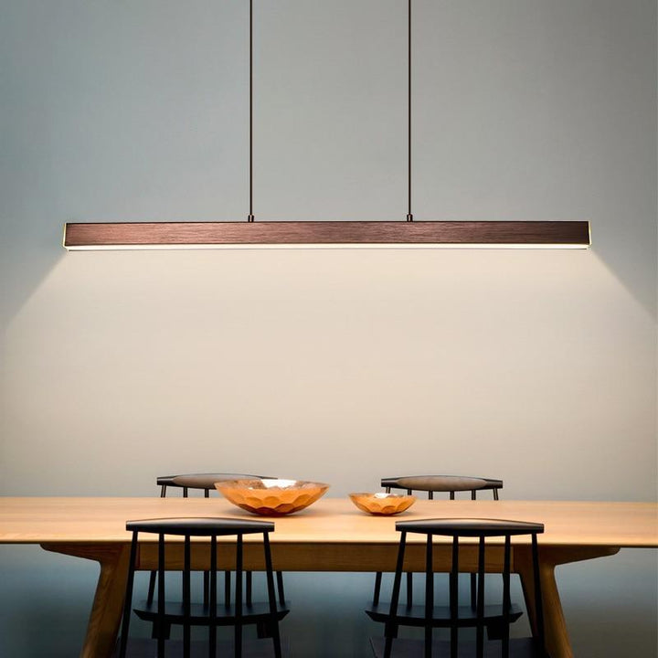 LED linear fixture, perfect for a minimalist contemporary dining room.