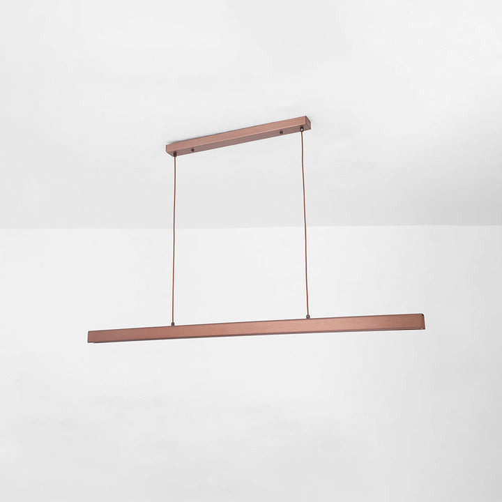 Adjustable linear pendant light, ideal for kitchen island & dining room.