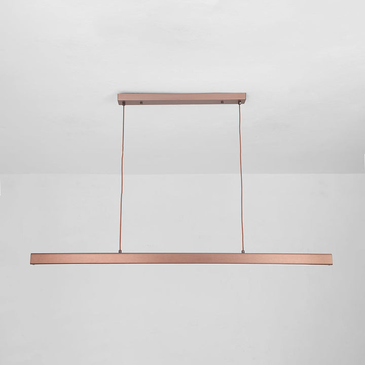Contemporary linear pendant, bringing style to modern kitchen island lighting.