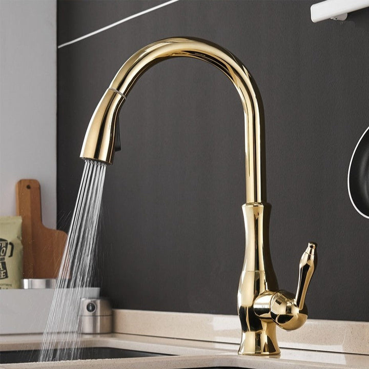Versatile single lever kitchen tap with pull-out spout, ideal for a modern kitchen upgrade and easy use.