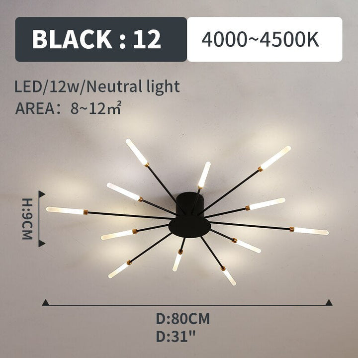 Unique spiral LED flush light, modern style, provides soft diffused light for home.
