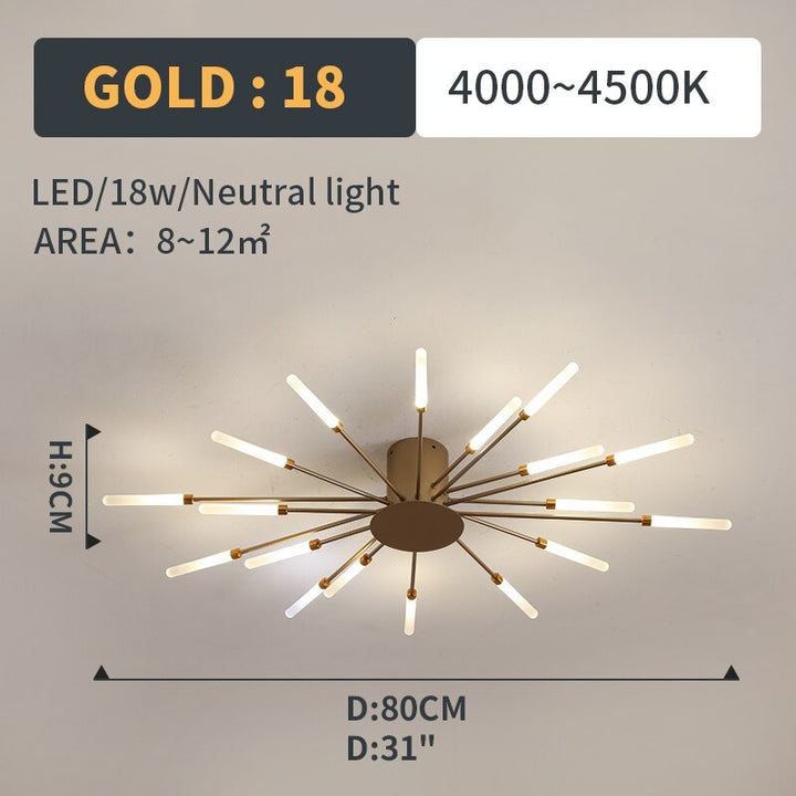 Dimmable LED spiral ceiling light, modern and chic, enhances any living space.